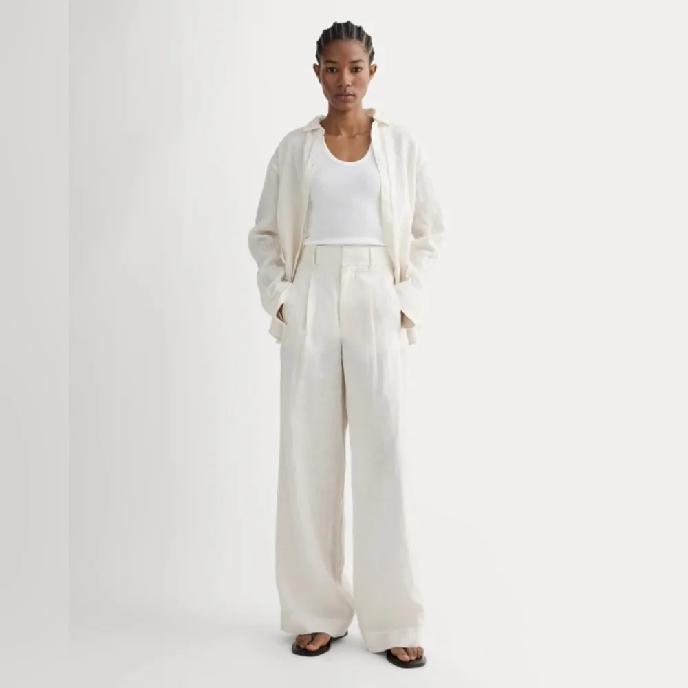 Everlane 100% Linen Pants. Green. Size 6. Waist 29. Perfect Condition. - Picture 14 of 17